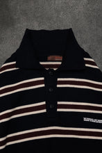 Load image into Gallery viewer, BALBUS STRIPE KNIT POLO — NIGHT WINE