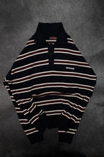 Load image into Gallery viewer, BALBUS STRIPE KNIT POLO — NIGHT WINE
