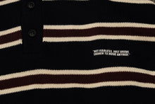 Load image into Gallery viewer, BALBUS STRIPE KNIT POLO — NIGHT WINE
