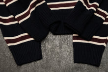 Load image into Gallery viewer, BALBUS STRIPE KNIT POLO — NIGHT WINE
