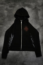 Load image into Gallery viewer, Waffle ZipUp Hoodie, black
