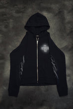 Load image into Gallery viewer, Waffle ZipUp Hoodie, faded blue
