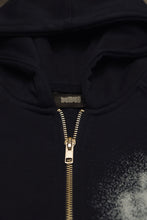 Load image into Gallery viewer, Waffle ZipUp Hoodie, faded blue
