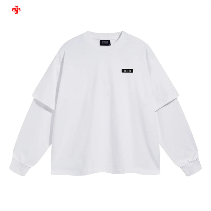 WHITE Double Sleeve Tshirt